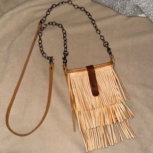 Canoe leather crossbody bag
